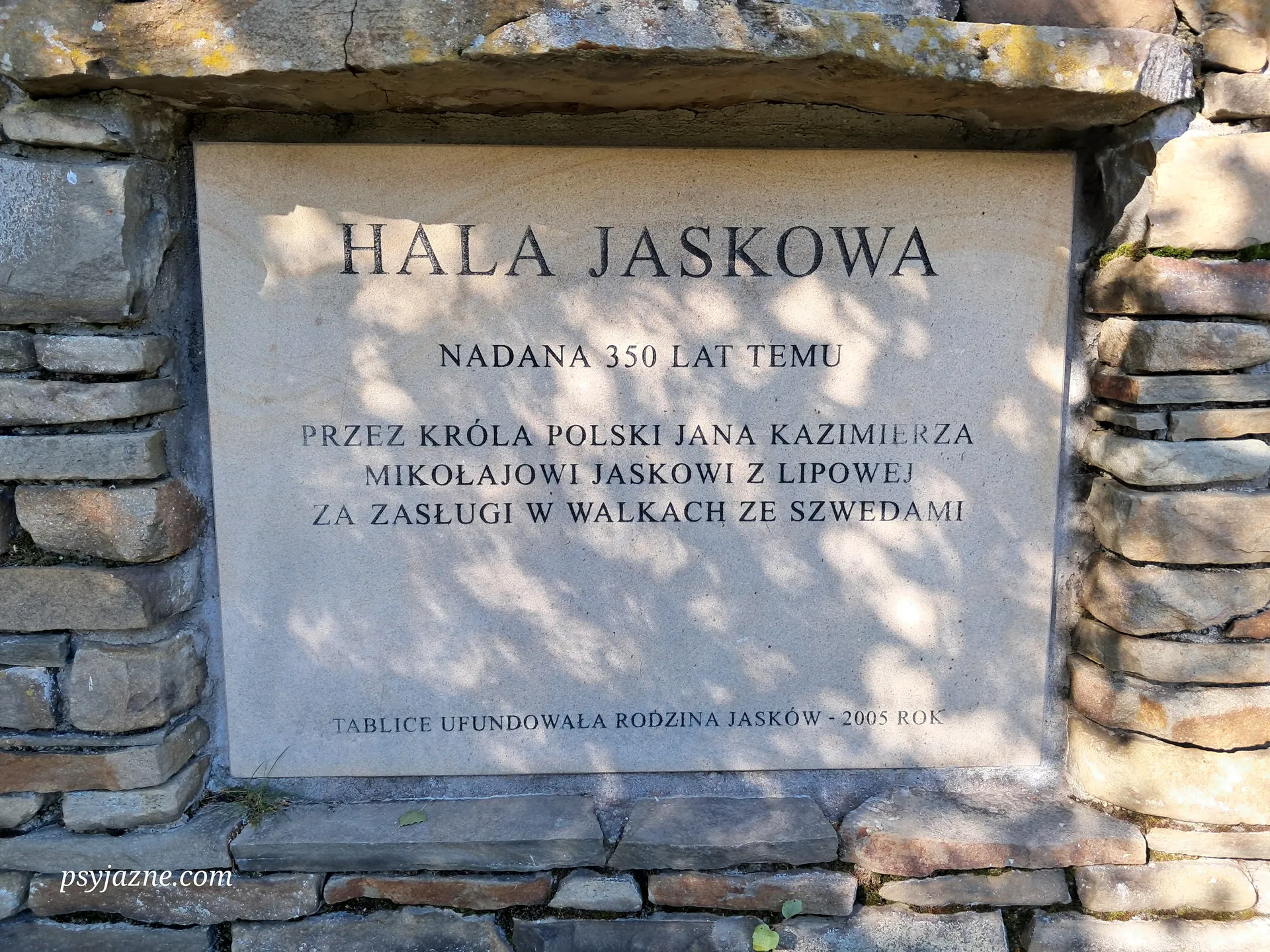 Tablica na Hali Jaskowej