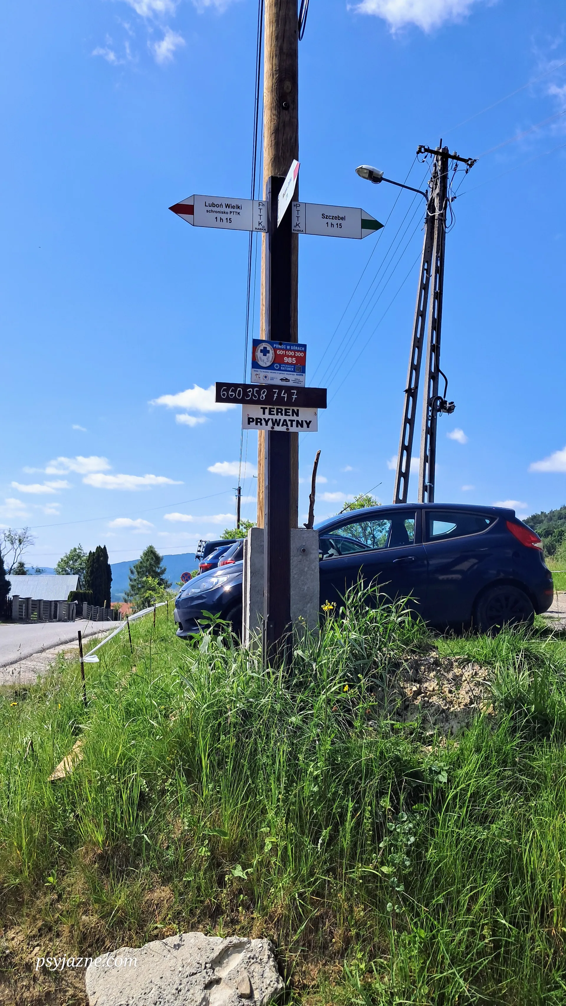 Przełęcz Glisne, szlaki