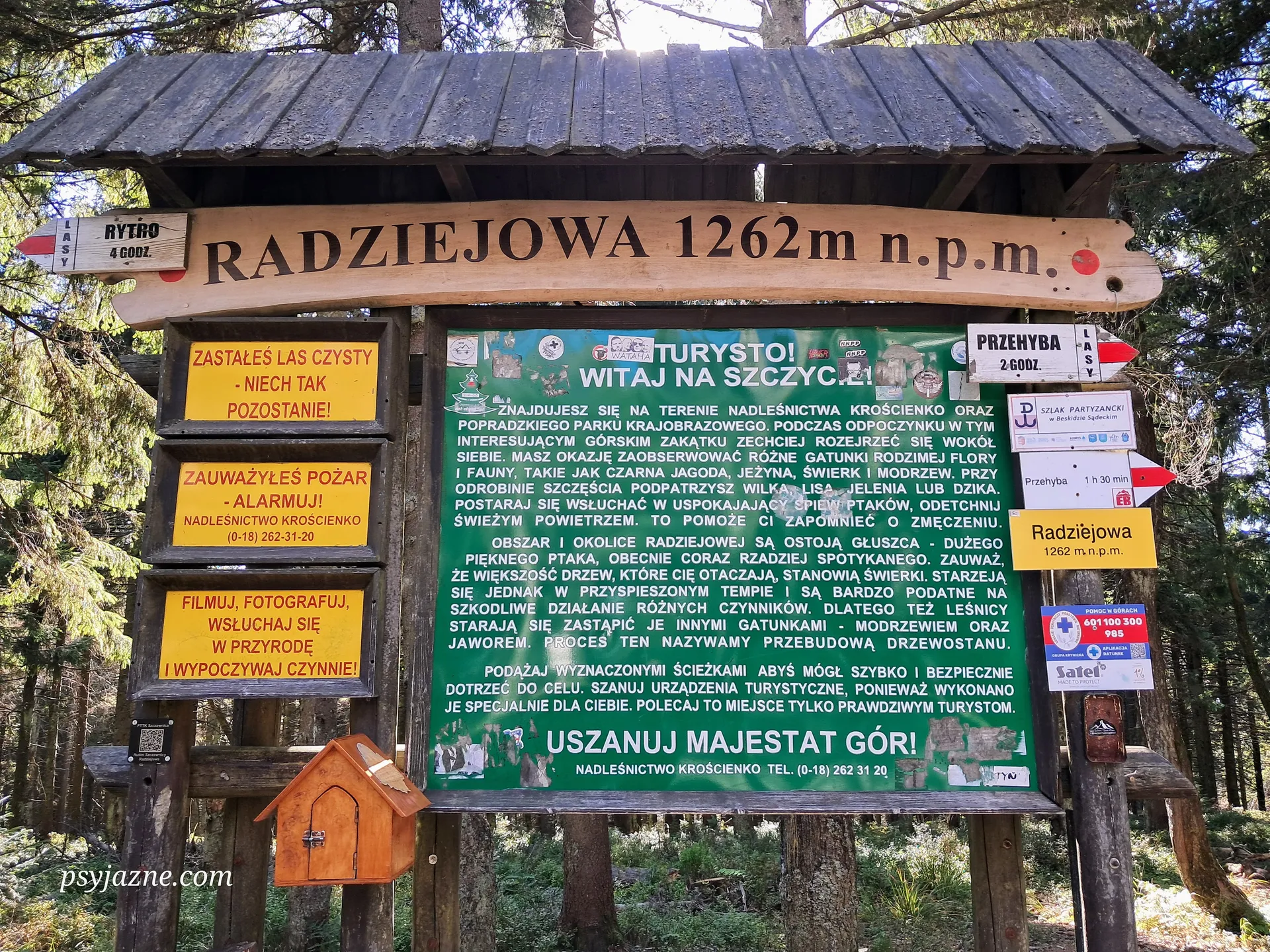 Radziejowa szlaki