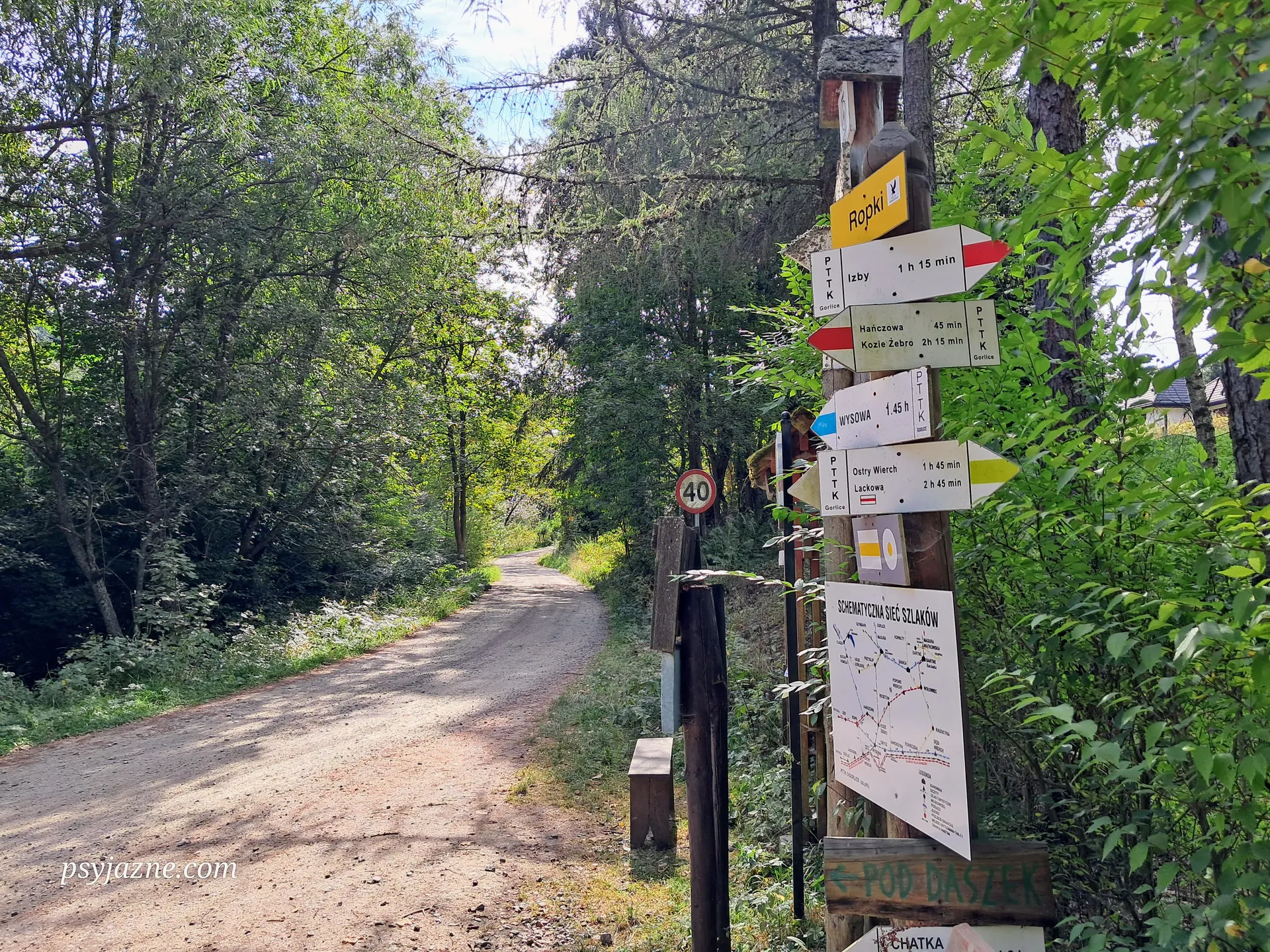 Skrzyżowanie szlaków w Ropkach