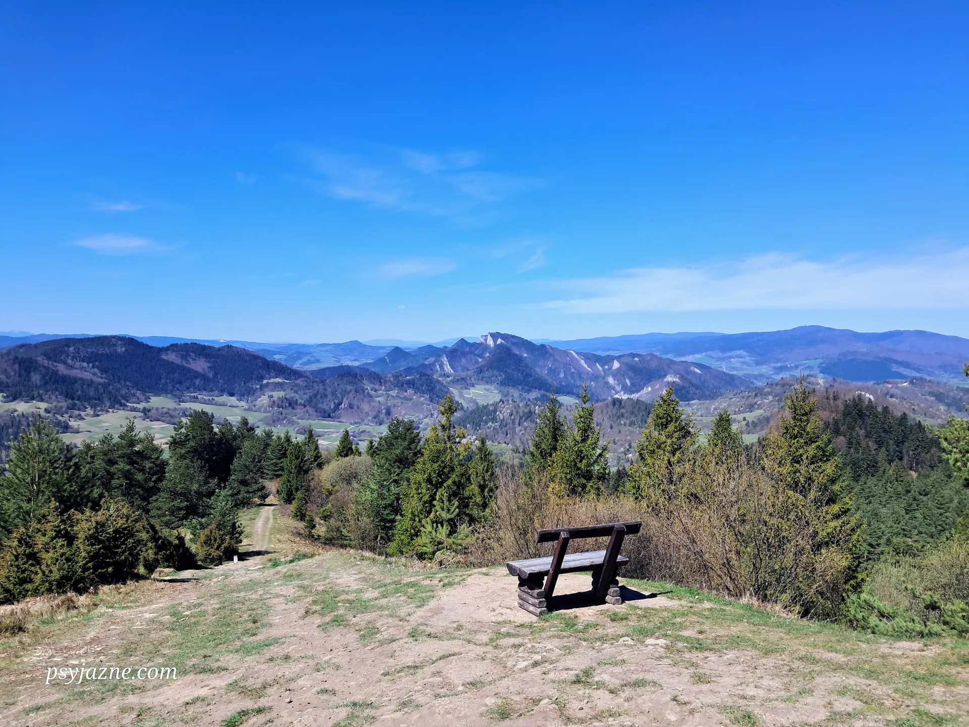 Widok na Pieniny z Wysokiego Wierchu